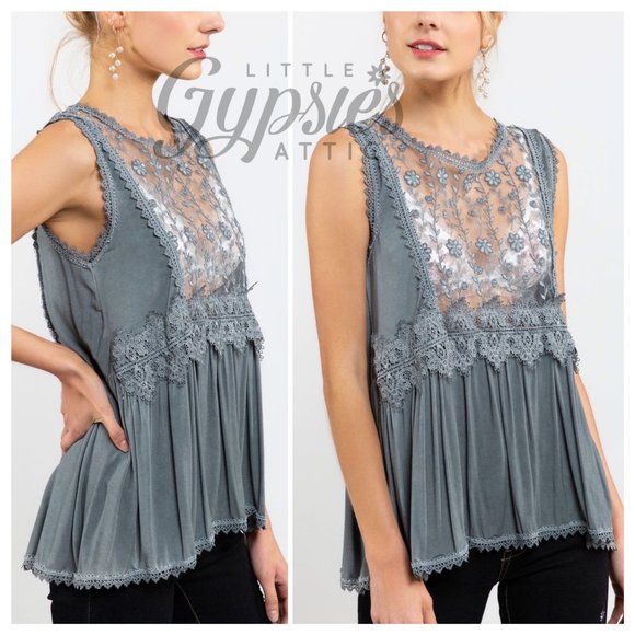 POL Tops - POL Windowpane Feminine Tunic Top